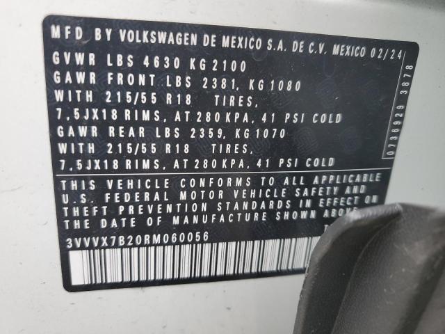 2024 VOLKSWAGEN TAOS SE 3VVVX7B20RM060056