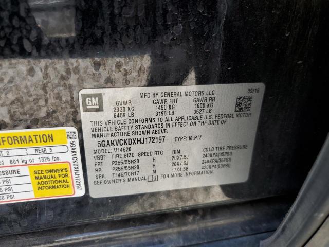 2017 BUICK ENCLAVE 5GAKVCKDXHJ172197