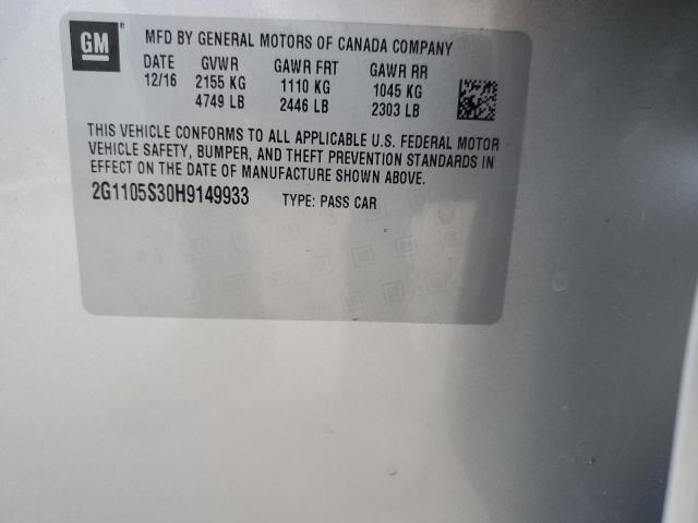 2017 CHEVROLET IMPALA LT 2G1105S30H9149933