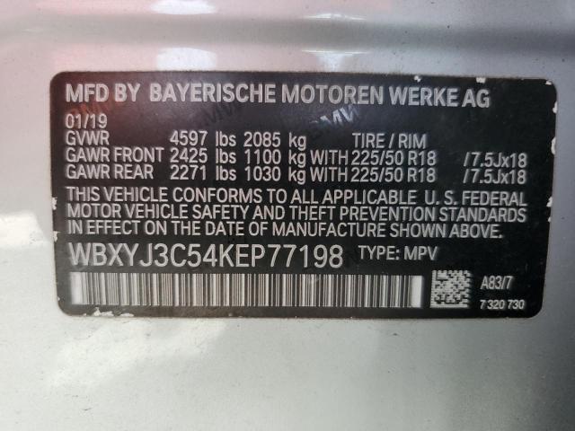 2019 BMW X2 SDRIVE2 WBXYJ3C54KEP77198