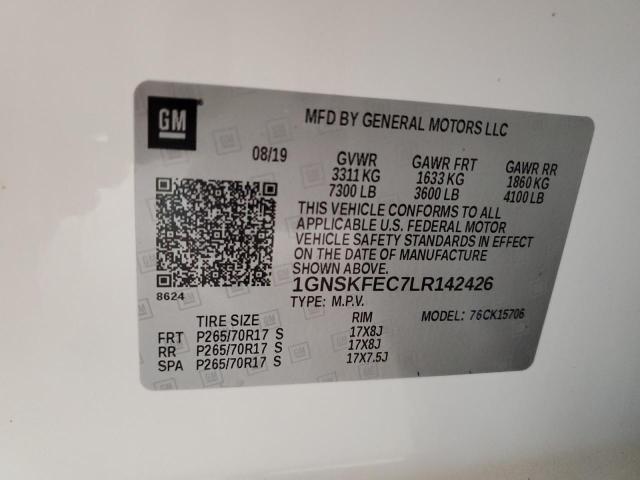 2020 CHEVROLET TAHOE SPEC 1GNSKFEC7LR142426