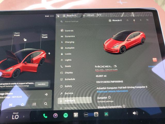 2021 TESLA MODEL 3 5YJ3E1EC7MF005842