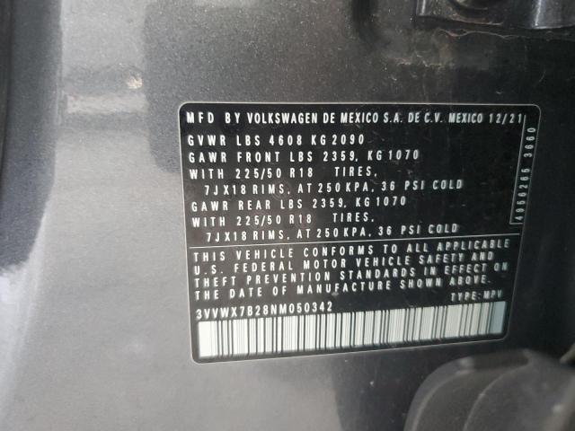 2022 VOLKSWAGEN TAOS SE 3VVWX7B28NM050342