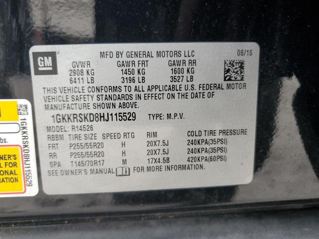 2017 GMC ACADIA LIM 1GKKRSKD8HJ115529