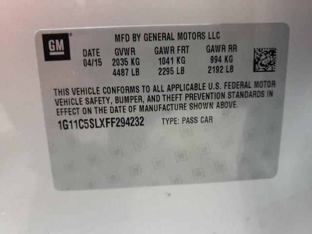 2015 CHEVROLET MALIBU 1LT 1G11C5SLXFF294232