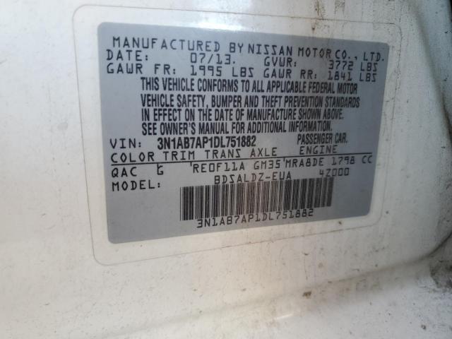 2013 NISSAN SENTRA S - 3N1AB7AP1DL751882