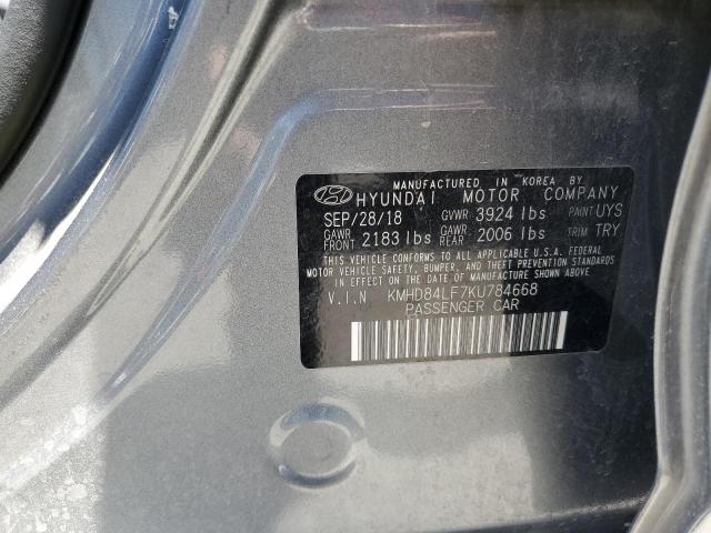 2019 HYUNDAI ELANTRA SE - KMHD84LF7KU784668