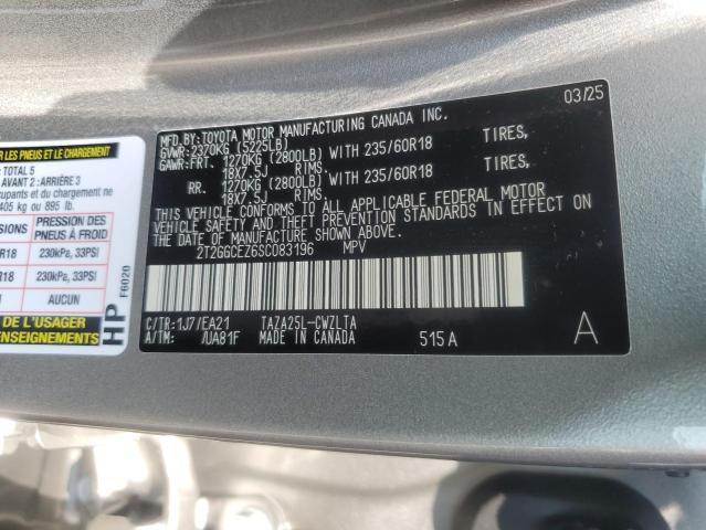 2025 LEXUS NX 350 PRE 2T2GGCEZ6SC083196