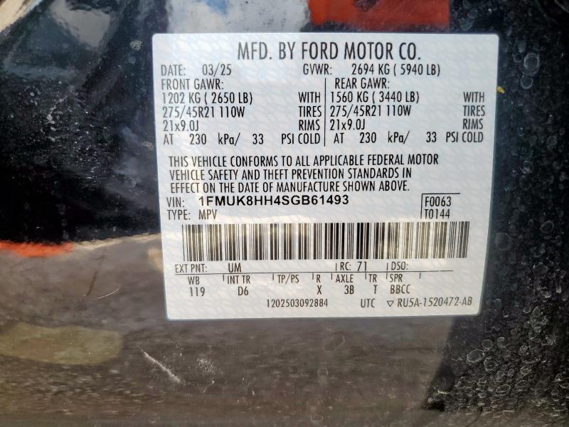 2025 FORD EXPLORER P - 1FMUK8HH4SGB61493