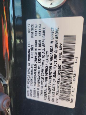 2017 HONDA CR-V EXL 7FARW1H8XHE033997