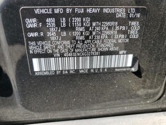 2016 SUBARU OUTBACK 3. 4S4BSENC6G3279381