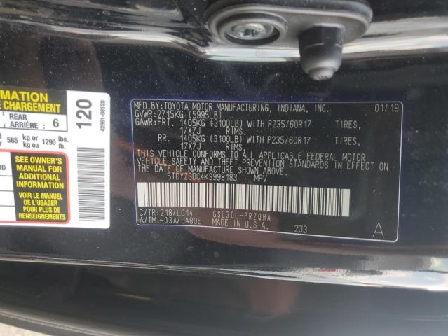 2019 TOYOTA SIENNA - 5TDYZ3DC4KS998183
