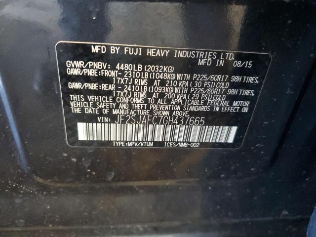 2016 SUBARU FORESTER 2 - JF2SJAFC7GH437665