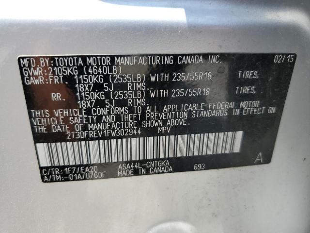 2015 TOYOTA RAV4 LIMITED 2T3DFREV1FW302944