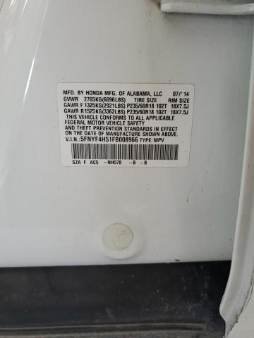 2015 HONDA PILOT EXL 5FNYF4H51FB008966