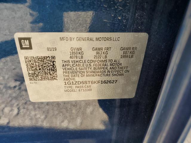 2019 CHEVROLET MALIBU LT 1G1ZD5ST6KF162627