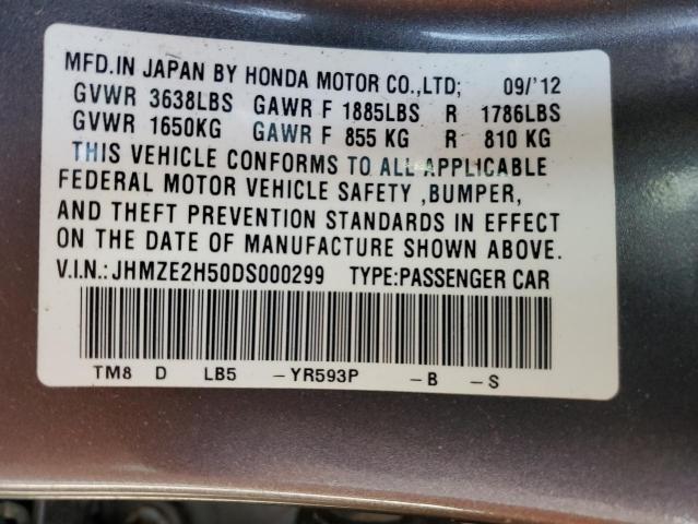 2013 HONDA INSIGHT LX - JHMZE2H50DS000299