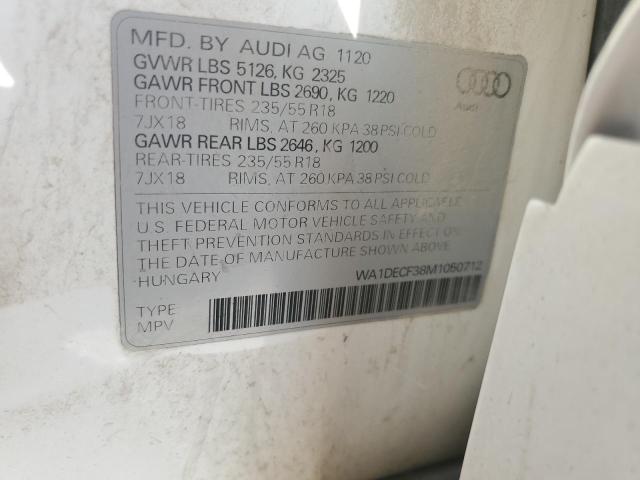 2021 AUDI Q3 PREMIUM WA1DECF38M1050712