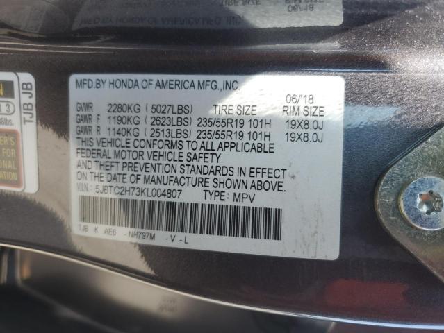 2019 ACURA RDX ADVANC 5J8TC2H73KL004807