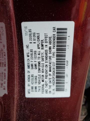 2016 HONDA ACCORD LX 1HGCR2F38GA081237
