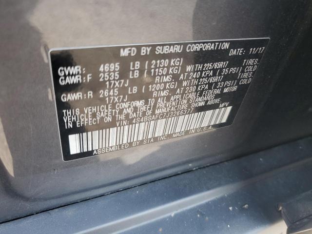2018 SUBARU OUTBACK 2. 4S4BSAFC7J3266377