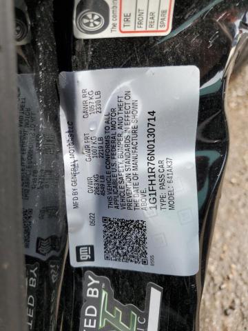 2022 CHEVROLET CAMARO SS 1G1FH1R76N0130714