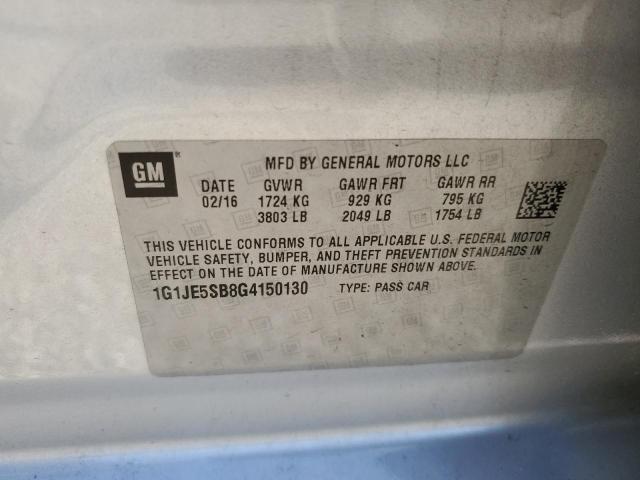 2016 CHEVROLET SONIC LTZ 1G1JE5SB8G4150130