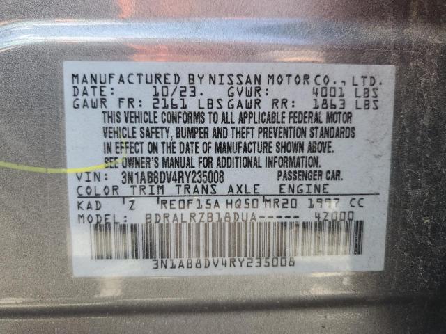 2024 NISSAN SENTRA SR 3N1AB8DV4RY235008