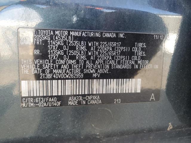 2012 TOYOTA RAV4 - 2T3BF4DV0CW262959