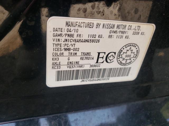 2010 INFINITI G37 - JN1CV6AR4AM459026