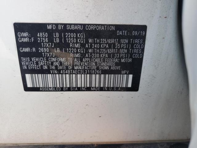 2020 SUBARU OUTBACK PREMIUM #3285905559