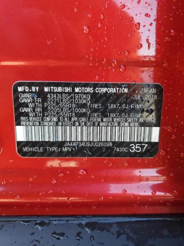 2018 MITSUBISHI OUTLANDER JA4AP3AU9JU026099