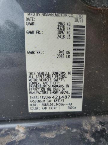 2021 NISSAN ALTIMA S 1N4BL4BV0MN421487