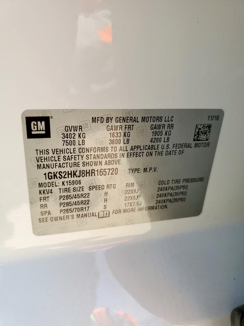2017 GMC YUKON XL D 1GKS2HKJ8HR165720