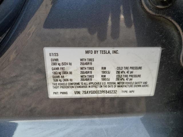 2023 TESLA MODEL Y 7SAYGDEE2PF845232