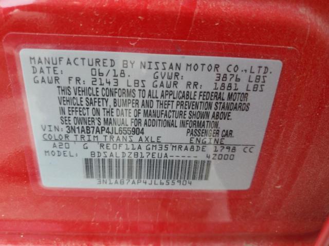 2018 NISSAN SENTRA S 3N1AB7AP4JL655904