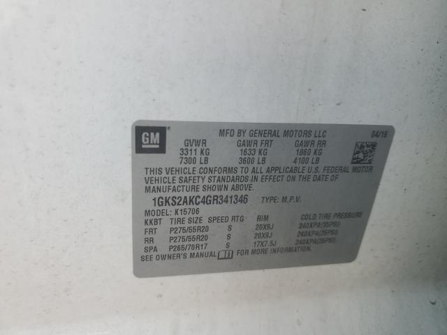 2016 GMC YUKON SLE 1GKS2AKC4GR341346