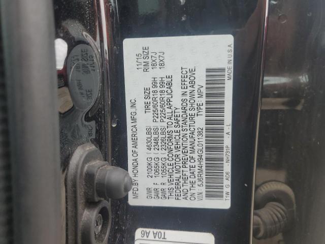 2016 HONDA CR-V TOURI 5J6RM4H94GL011382