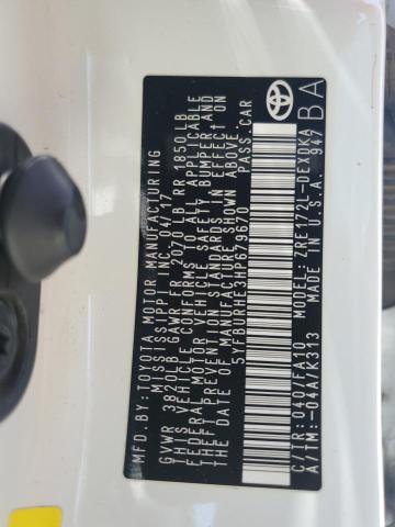 2017 TOYOTA COROLLA L 5YFBURHE3HP679670