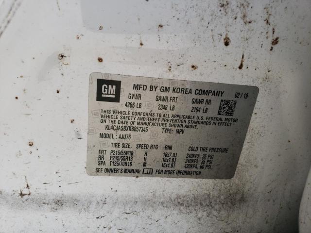 2019 BUICK ENCORE PRE KL4CJASBXKB857345