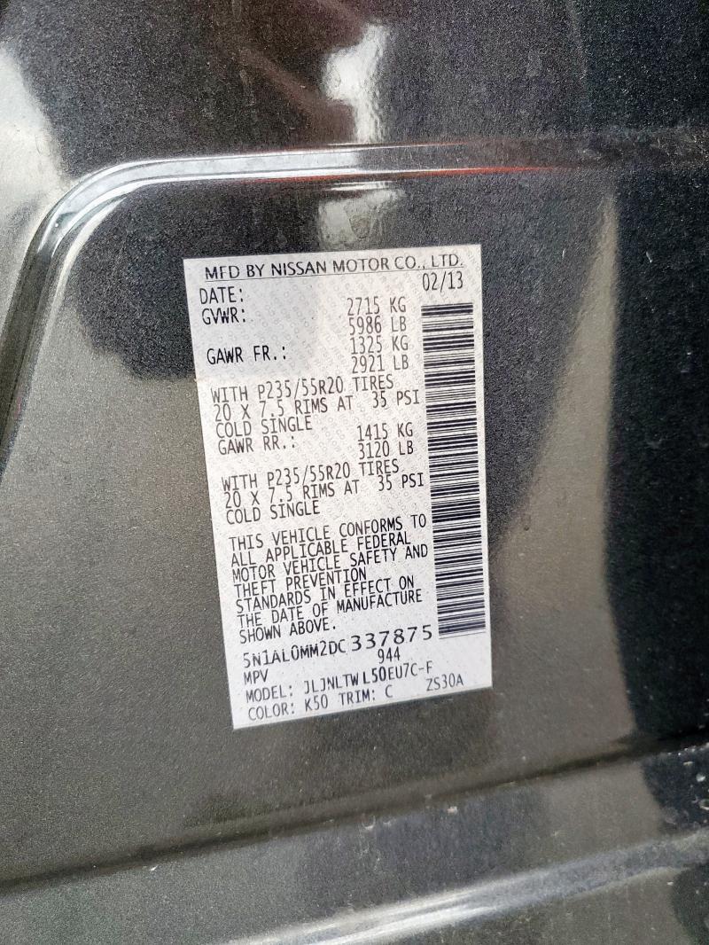 2013 INFINITI JX35 - 5N1AL0MM2DC337875