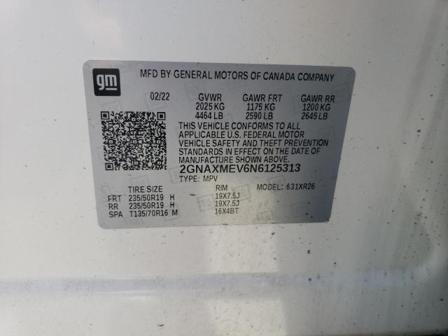 2022 CHEVROLET EQUINOX RS 2GNAXMEV6N6125313