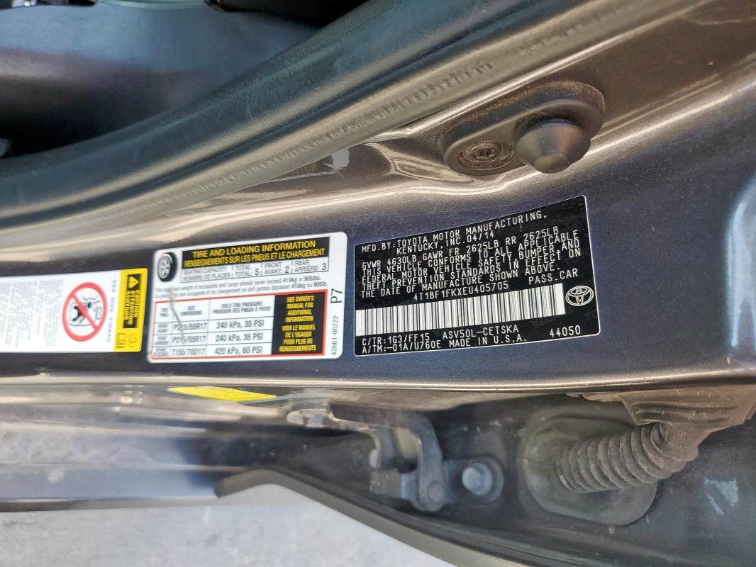 2014 TOYOTA CAMRY L - 4T1BF1FKXEU405705