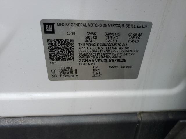 2020 CHEVROLET EQUINOX - 3GNAXNEV3LS576025