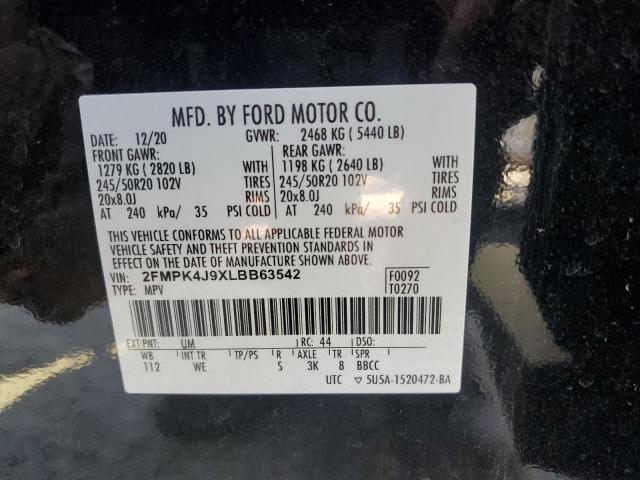 2020 FORD EDGE SEL - 2FMPK4J9XLBB63542