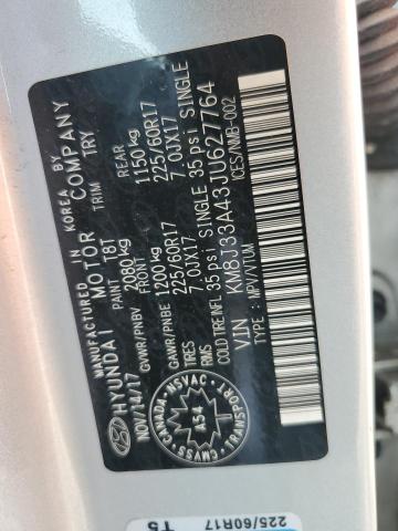 2018 HYUNDAI TUCSON SEL KM8J33A43JU627764
