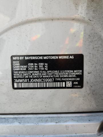 2022 BMW 330I 3MW5R1J04N8C59987