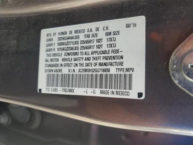 2016 HONDA CR-V EX 3CZRM3H52GG718890