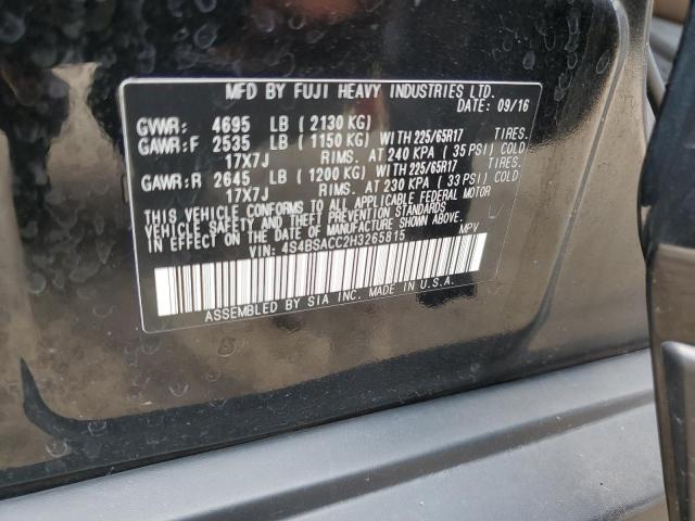 2017 SUBARU OUTBACK 2. 4S4BSACC2H3265815