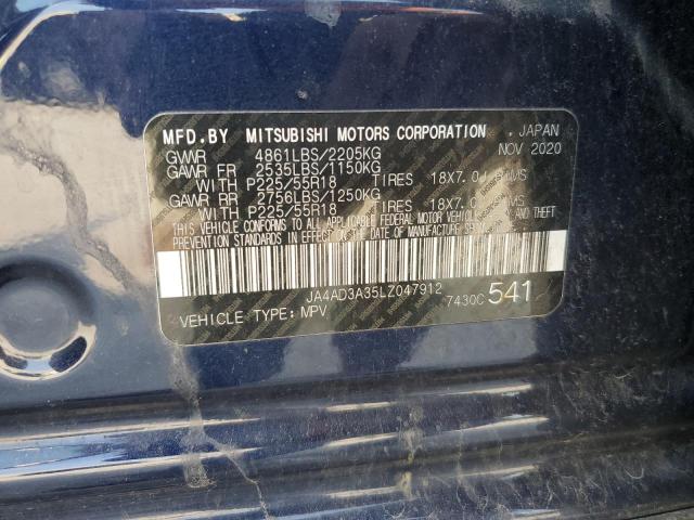 2020 MITSUBISHI OUTLANDER - JA4AD3A35LZ047912